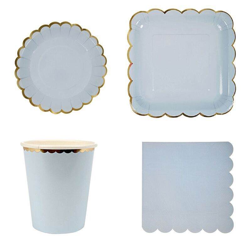 Blue Tableware Set 80ps party decor