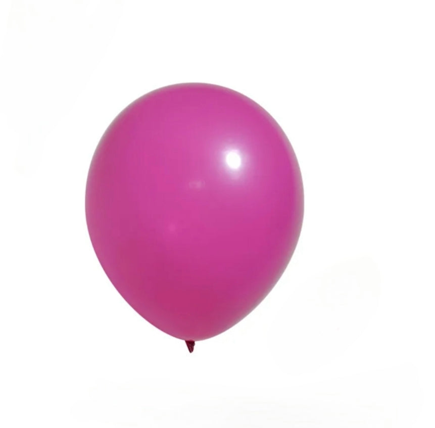 Regular Matte Balloons in Fuchsia 12 inches 100ct - Ideal for party decorations, baby showers, weddings, and other celebrations.