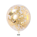 Confetti Balloon in Gold 12 inches 25pk, perfect for party decorations, baby shower balloons, wedding décor, and themed party supplies.