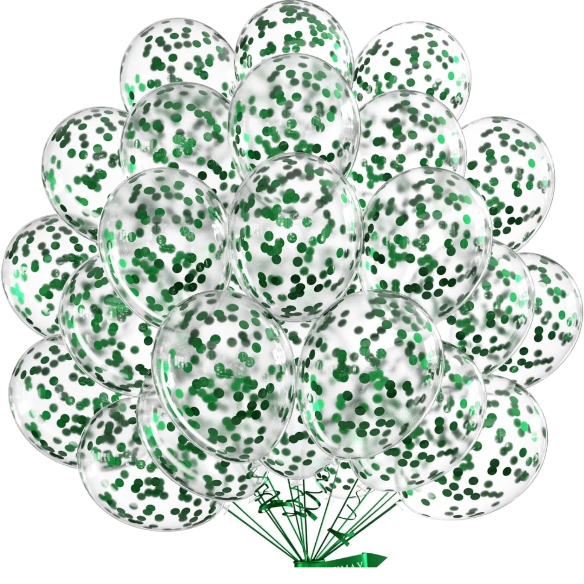 Green Confetti Balloon 12 inches 25pk for party supplies, themed party decor, holiday party decorations, wedding decorations, event accessories