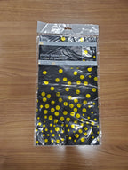 Black and Gold Reusable Table Cover for party supplies and decorations