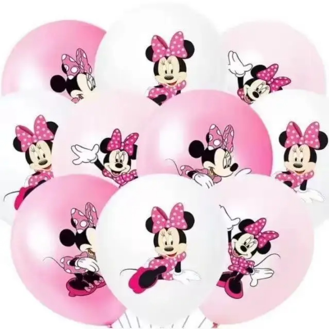 12 inches Latex Balloons Mini Mouse for party decorations, baby shower, wedding, birthday party supplies Main image