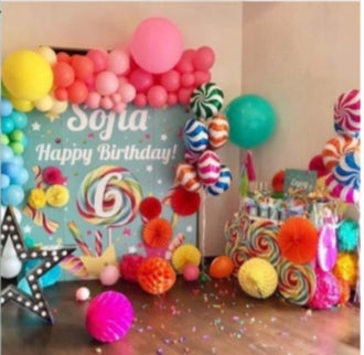 Doughnut Lollipop Party Balloon Garland Kit 102 pcs Secondary image