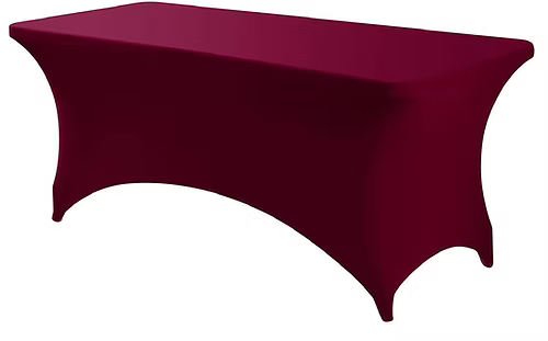 Rectangular Stretch tablecover 6ft in Burgundy