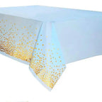 Baby Blue and Gold Table Cover party supplies