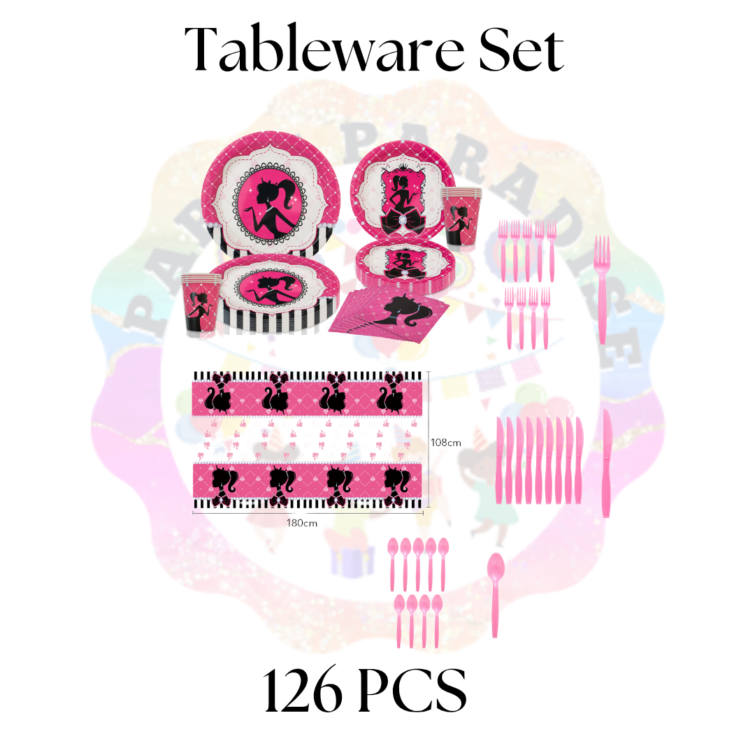 Barbie Tableware Set 126pcs party decor