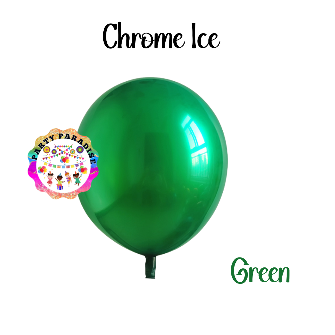 Chrome Ice Balloon 12 inches Green 50ct Main image