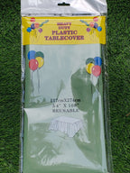 Plastic table covers reusable in light Green-2pk, balloons, party decorations, durable tableware for events, birthday, wedding, baby shower.