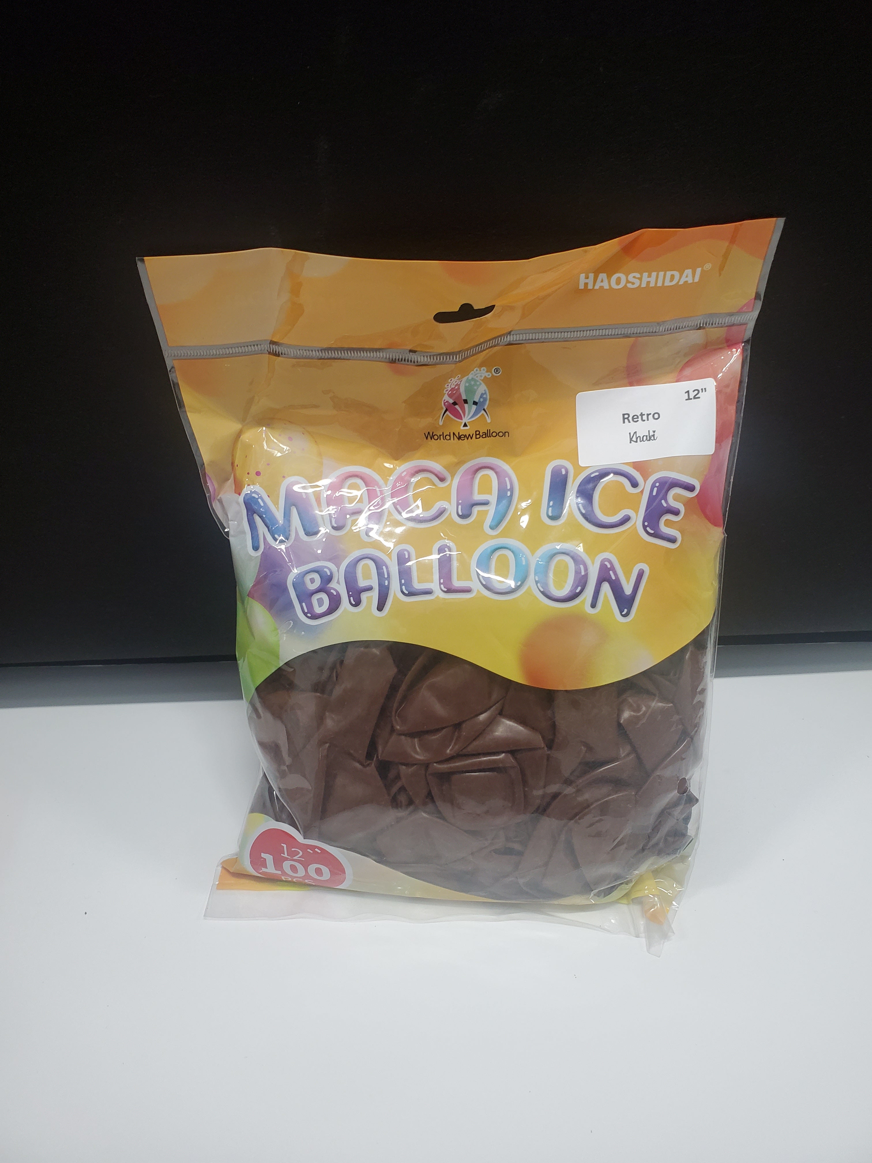 Retro Balloon Natural Latex Rubber 12 inches "Khaki" 100ct Secondary image