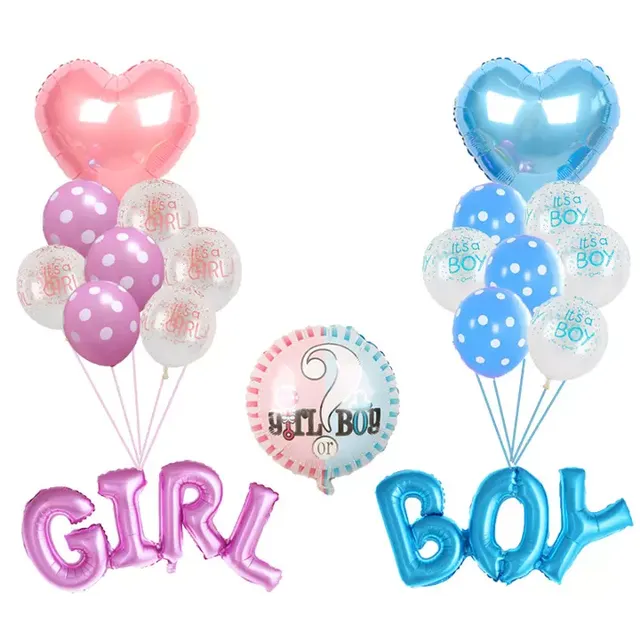 It's a Boy Girl Garland Kit 20 pcs baby shower decorations, balloons for gender reveal, themed party decor, party favor bags, event supplies online