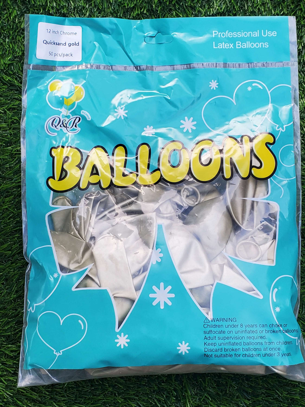 Chrome Quick Sand Gold 12inches 50 Ct balloons for party decorations and themed events.