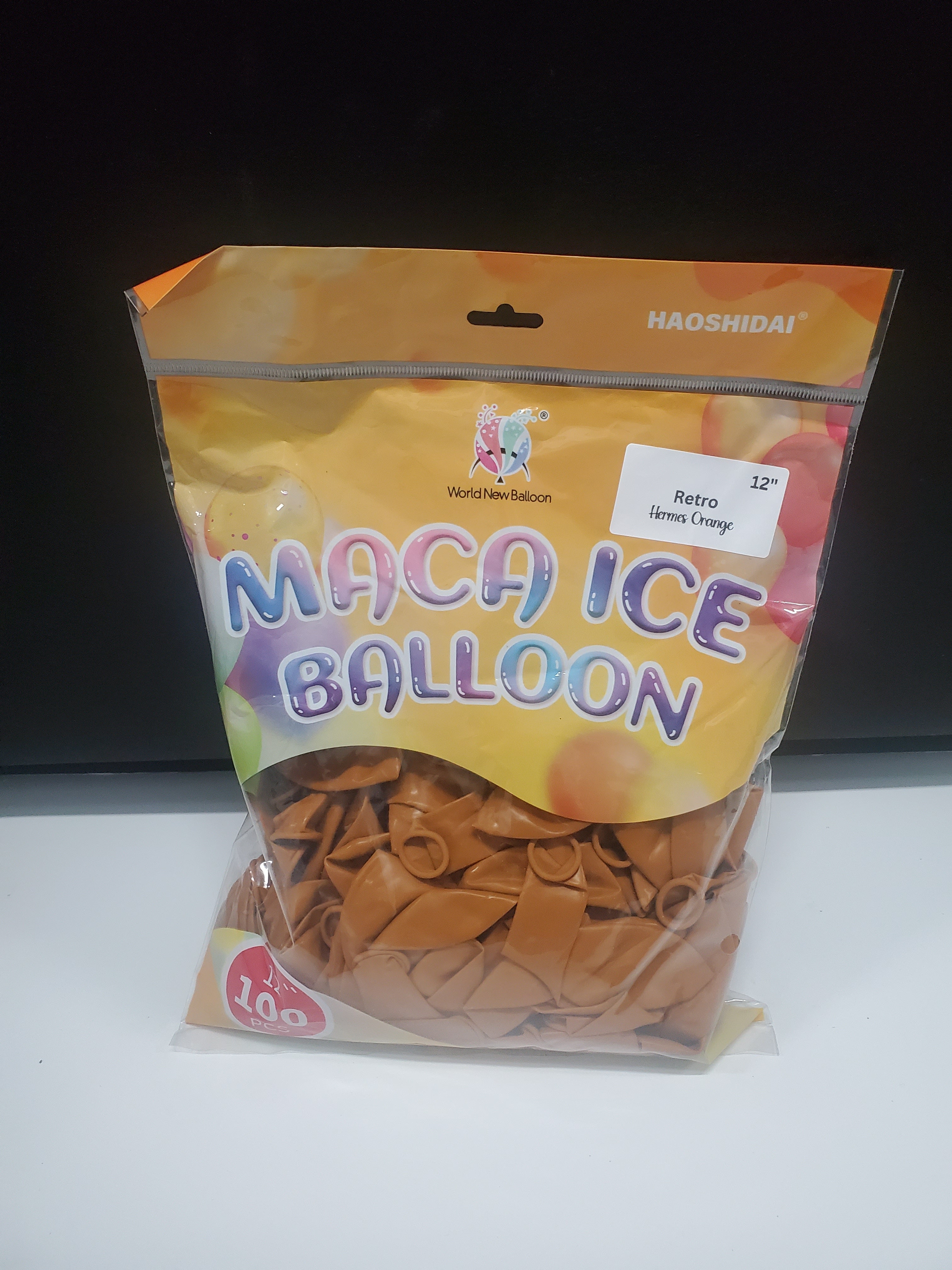 Retro Balloon Natural Latex Rubber 12 inches "Hermes" 100ct Secondary image