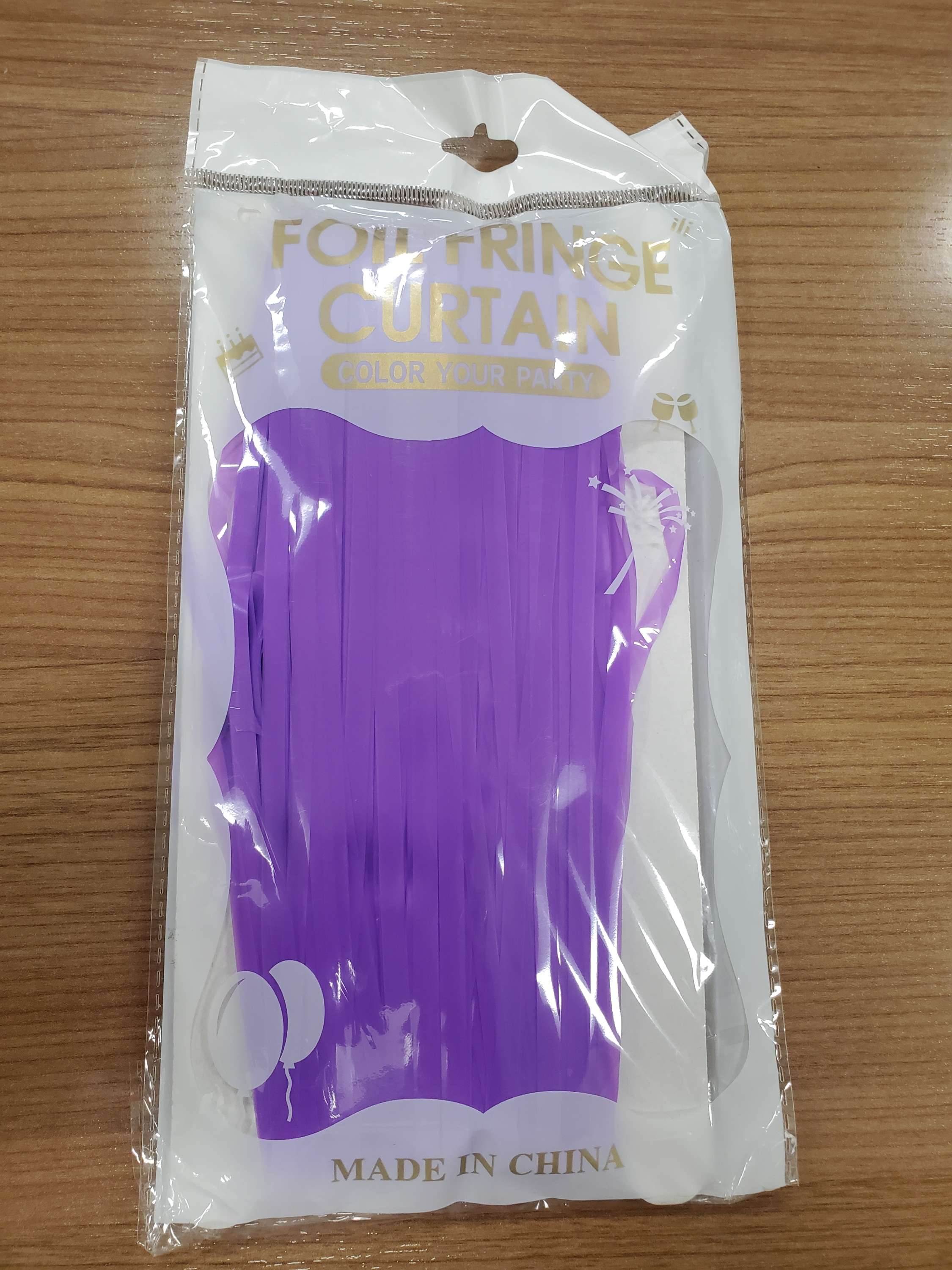 Fring Backdrop Curtain in pastel purple 2pk for party decorations, wedding or birthday supplies Main image