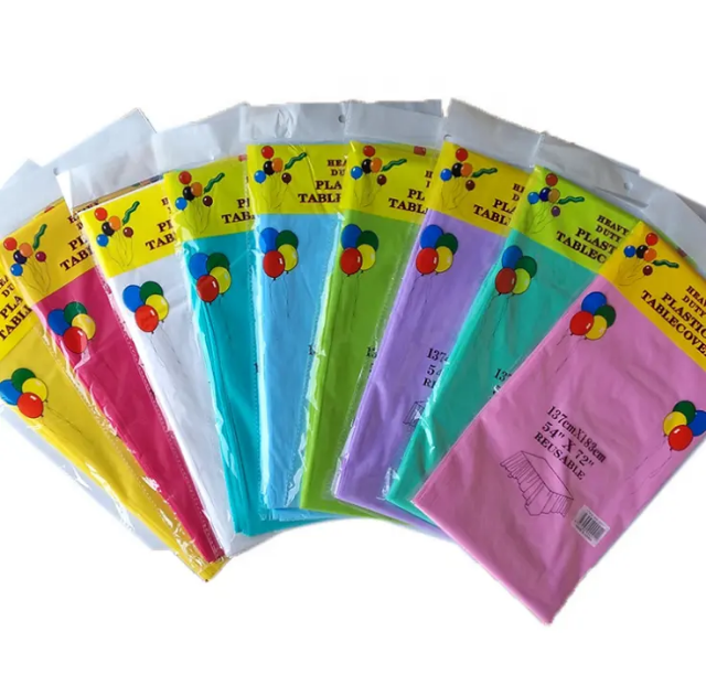 Plastic table covers reusable in Off-white 2pk, perfect for party supplies, celebrations, and themed decorations.