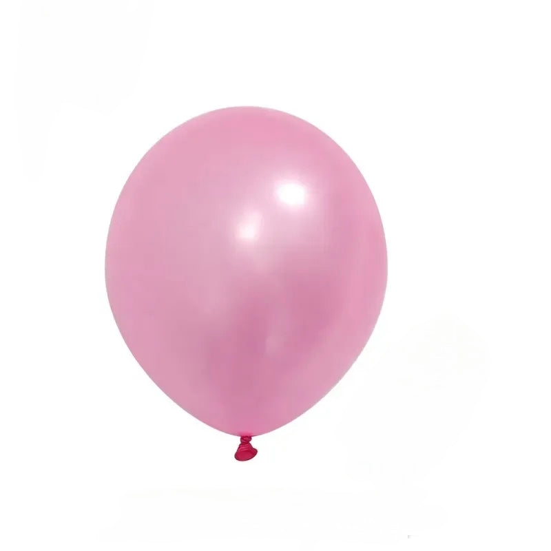 Metallic Balloon 12inches 100ct in Pink, perfect for party decorations, wedding decor, baby shower decorations, and birthday party supplies. Main image