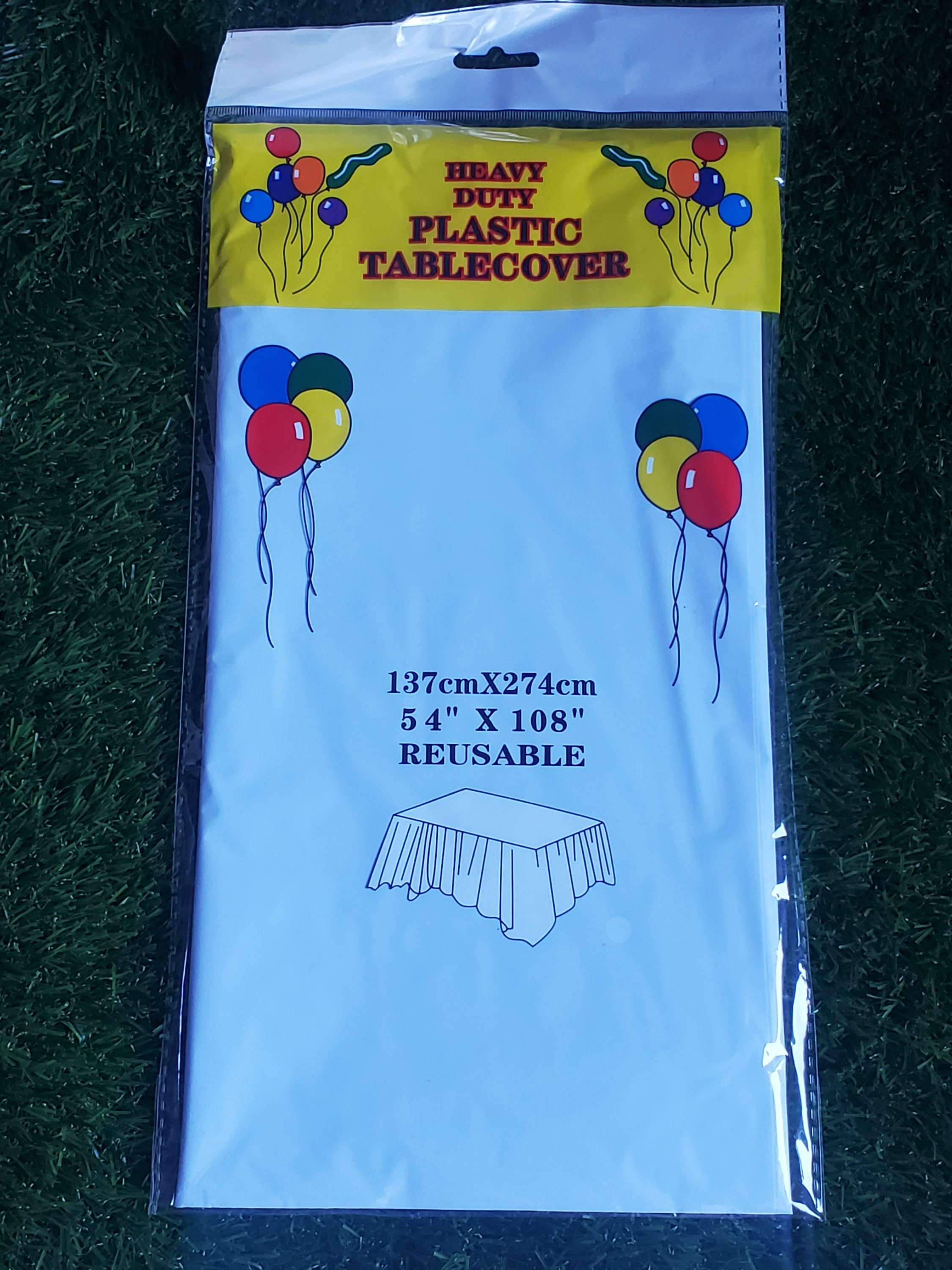Plastic table covers reusable in Sky Blue-2pk for party supplies and decorations Main image