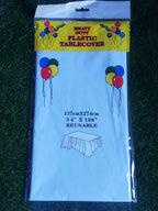 Plastic table covers reusable in Sky Blue-2pk for party supplies and decorations