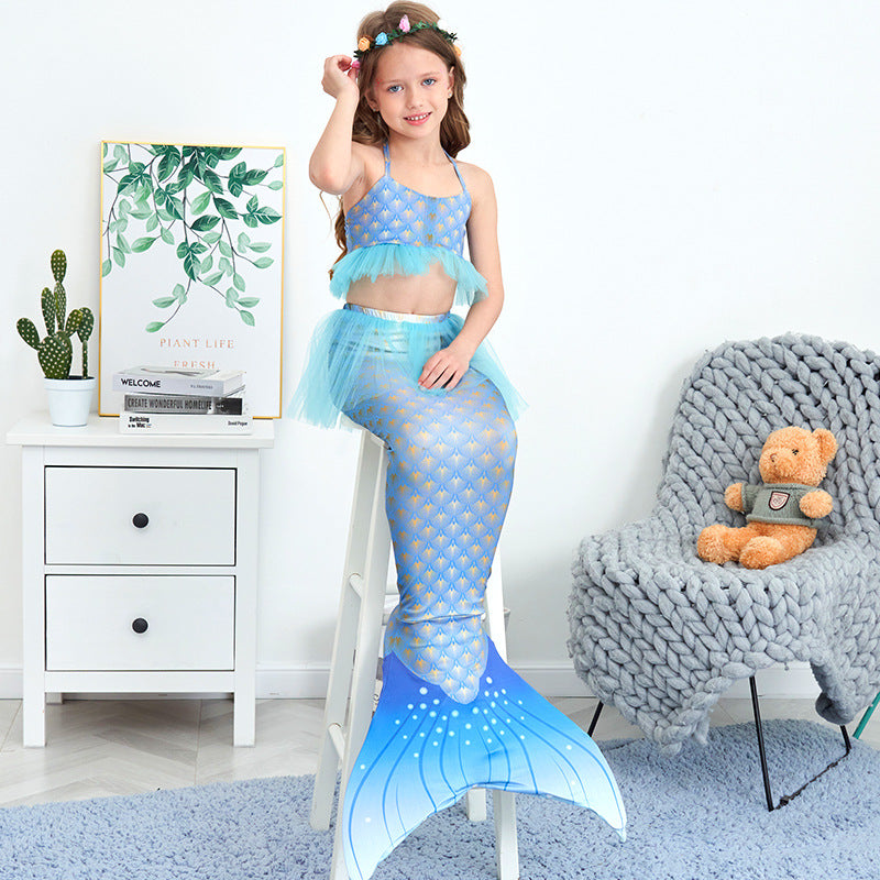 Girls Mermaid 🧜‍♀️ outfit costumes birthday cosplay 3pcs set