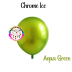 Chrome Ice Balloon 12 inches Aqua Green 50ct