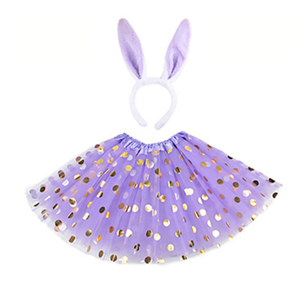 Girl Bunny Tutu Costume Birthday Cosplay Outfit 2 piece set - perfect for party supplies, decorations, and themed events.