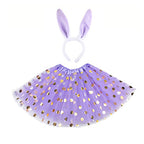 Girl Bunny Tutu Costume Birthday Cosplay Outfit 2 piece set - perfect for party supplies, decorations, and themed events.