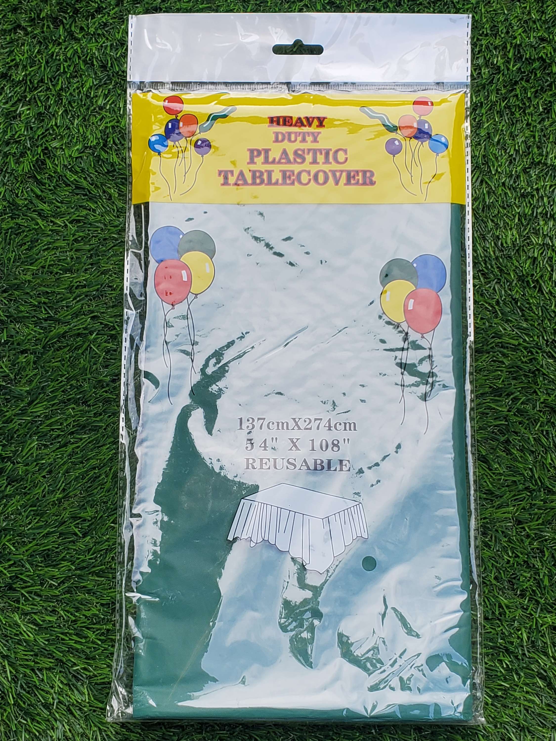 Plastic Reusable Table Covers Reusable in Dark Green-2pk for party decorations and event supplies