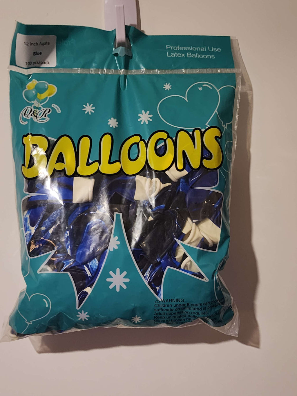 Blue Agate (Marble) Balloons 12 in 100pk party supplies