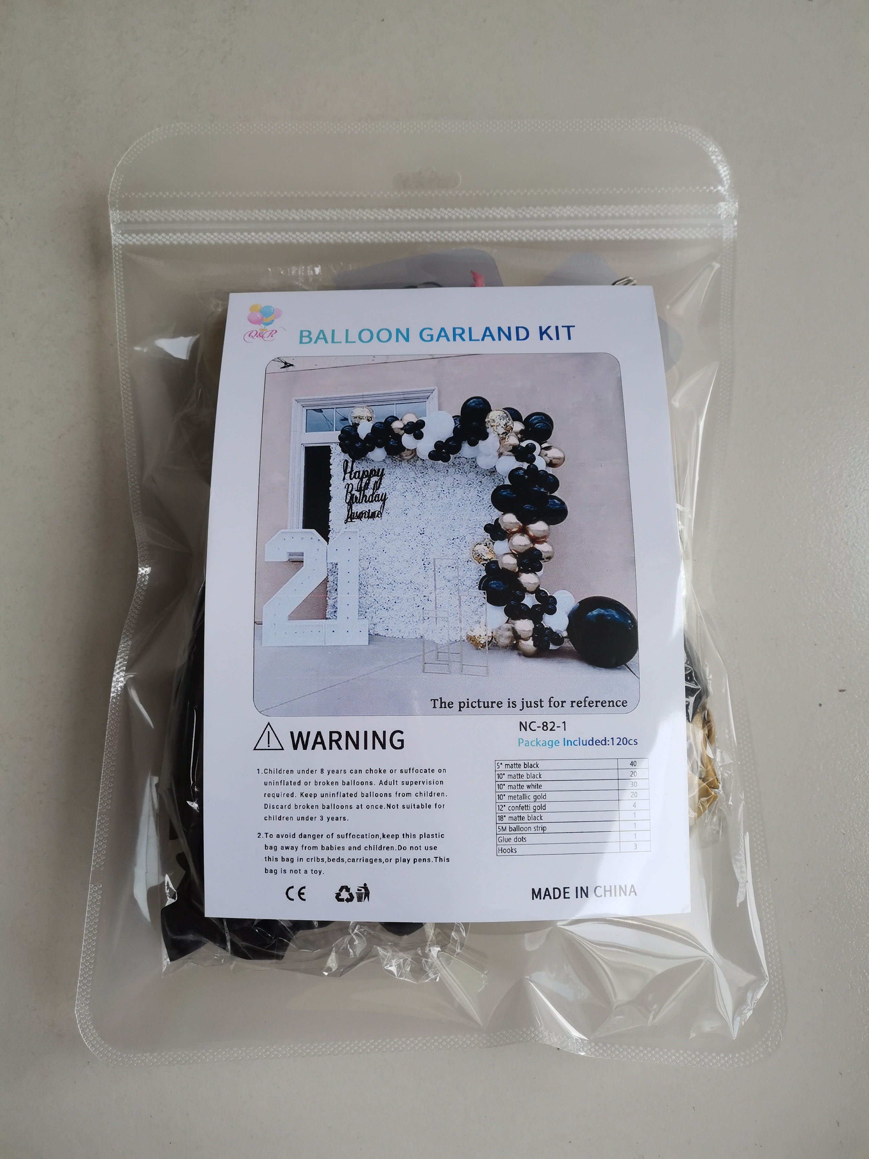 Chrome Black Chrome Gold Garland Kit 120pcs Secondary image