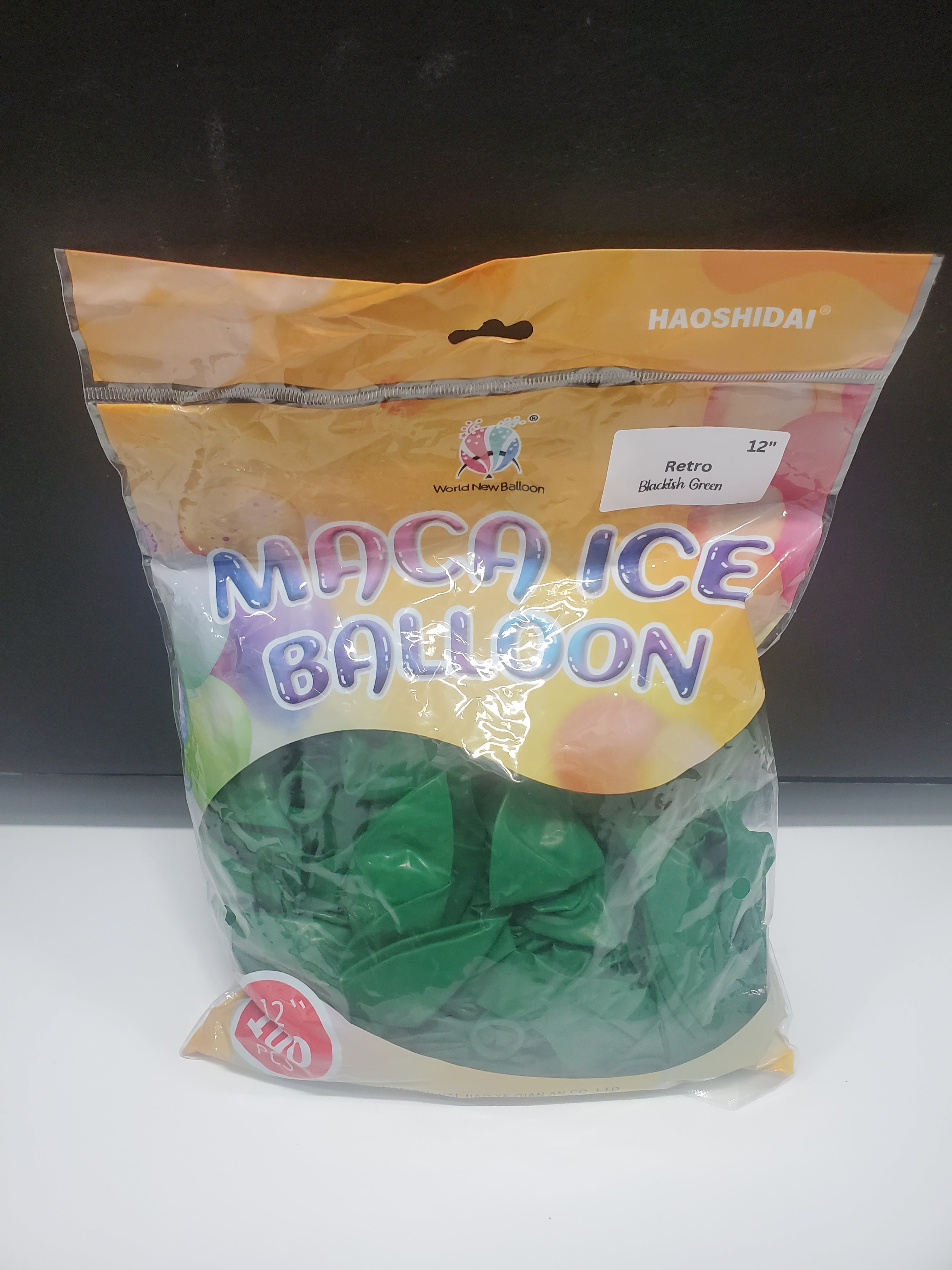 Retro Balloon 12 inches "Blackish Green" 100ct party supplies