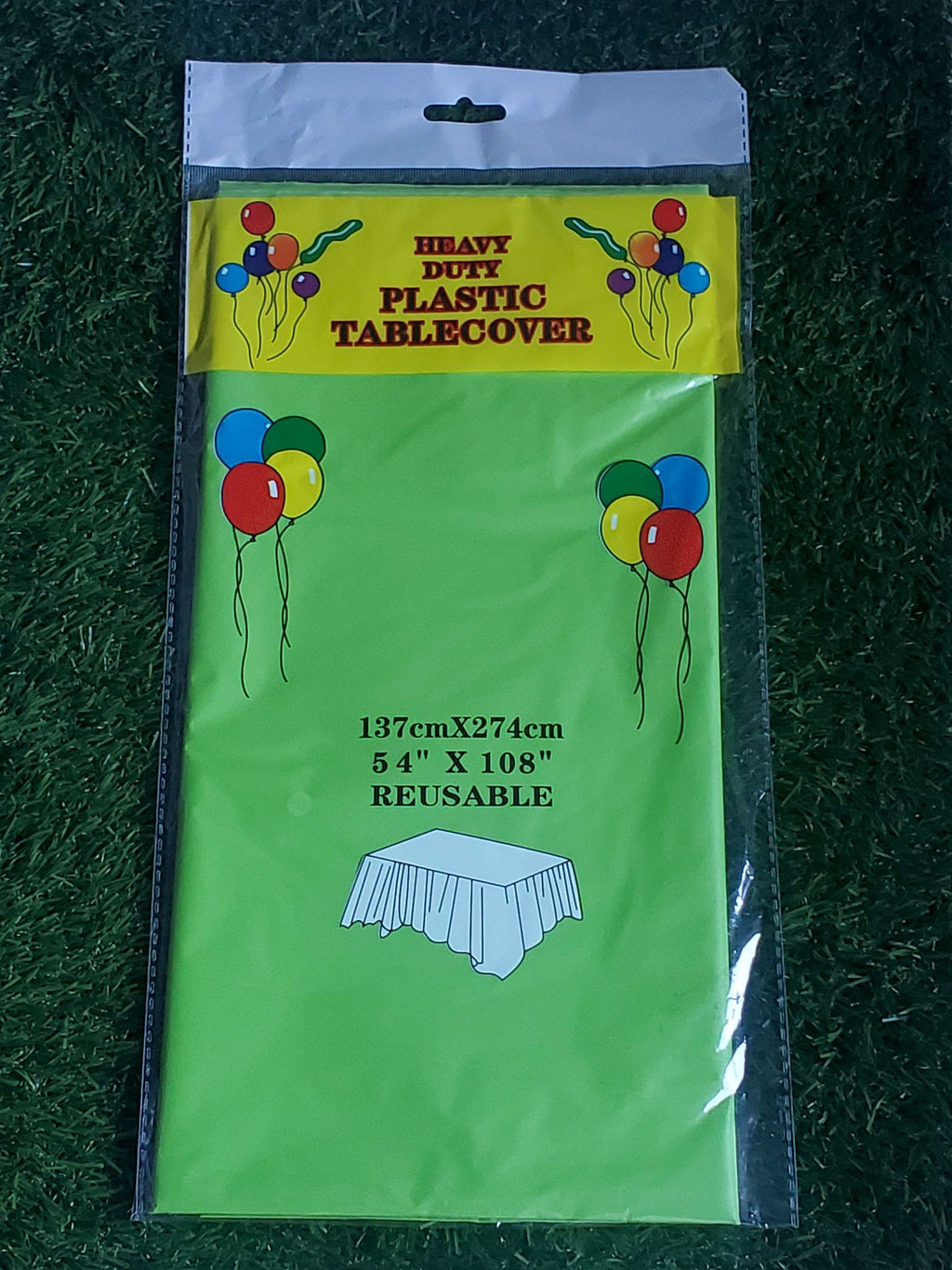 Table Covers Reusable Retangular in lime green 2pk SIZE 54"X108" party decorations