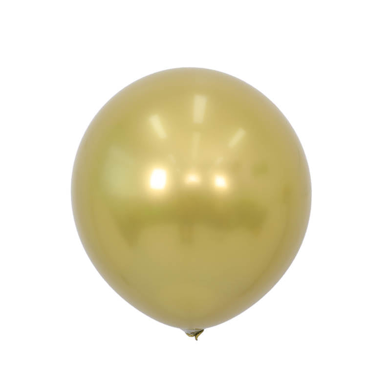 Chrome Gold Balloons for Birthday, Baby Shower, Wedding, Graduation, Summer Themed Party Decorations in sizes 5"/12"/18"/36" Secondary image