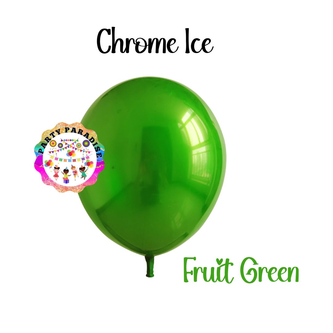Chrome Ice Balloon 12 inches Fruit Green 50ct Main image