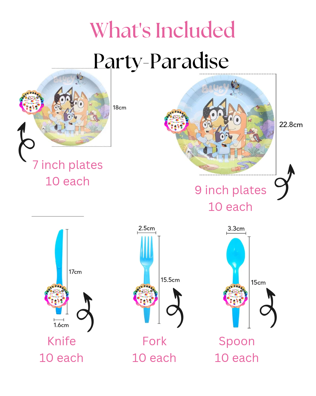 Bluey Character Themed Party Set 179 PCS Secondary image