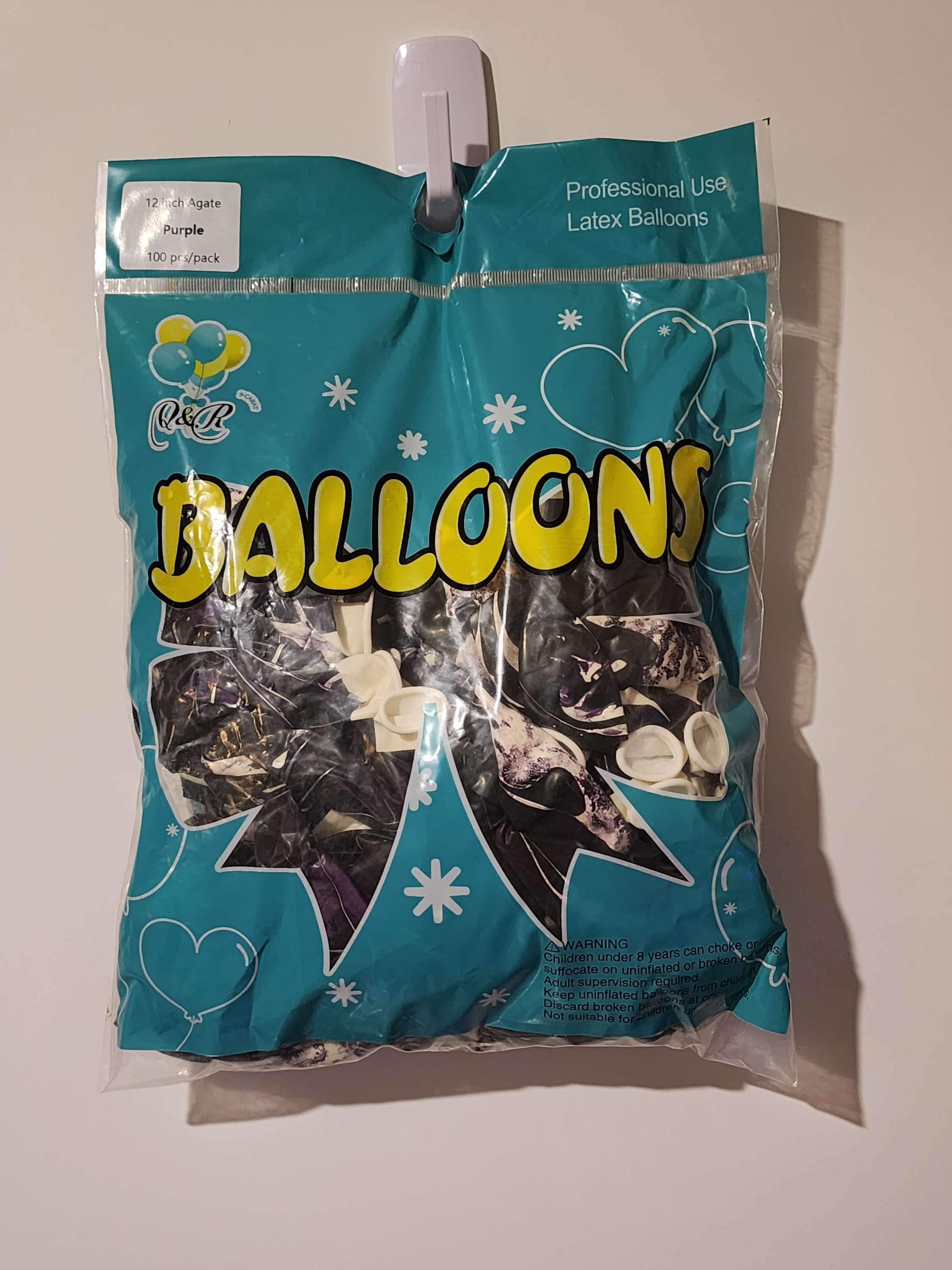 Purple Agate (Marble) Balloon 12in 100pk party supplies