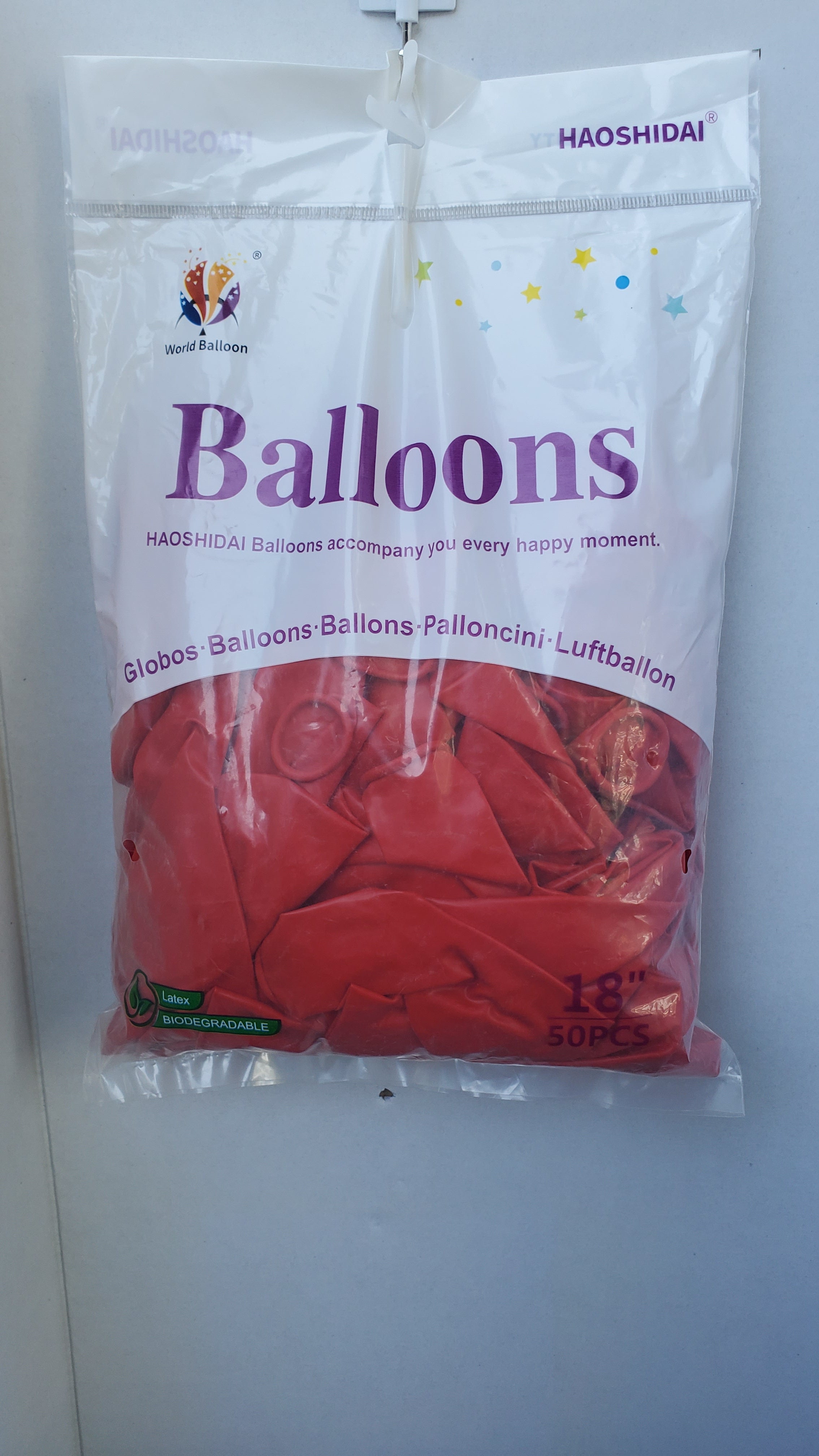 Red Balloon 18 inches party supplies pack