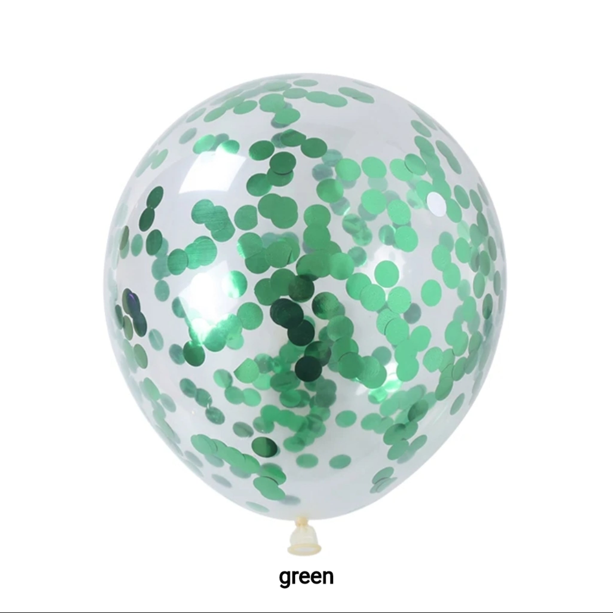 Green Confetti Balloon 12 inches 25pk, perfect for party supplies, themed decor, celebrations, and event decorations. Main image