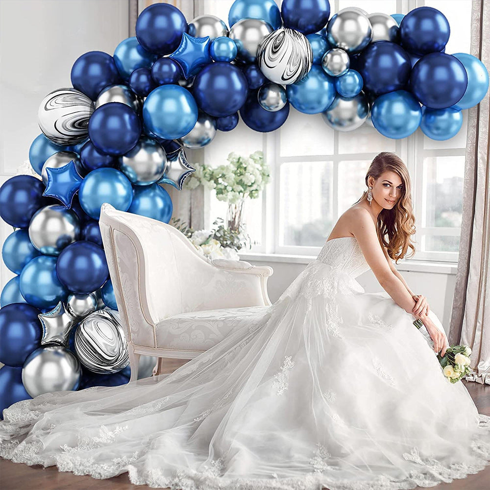 Metallic Blue, Black Agate Balloons 78 pcs Secondary image