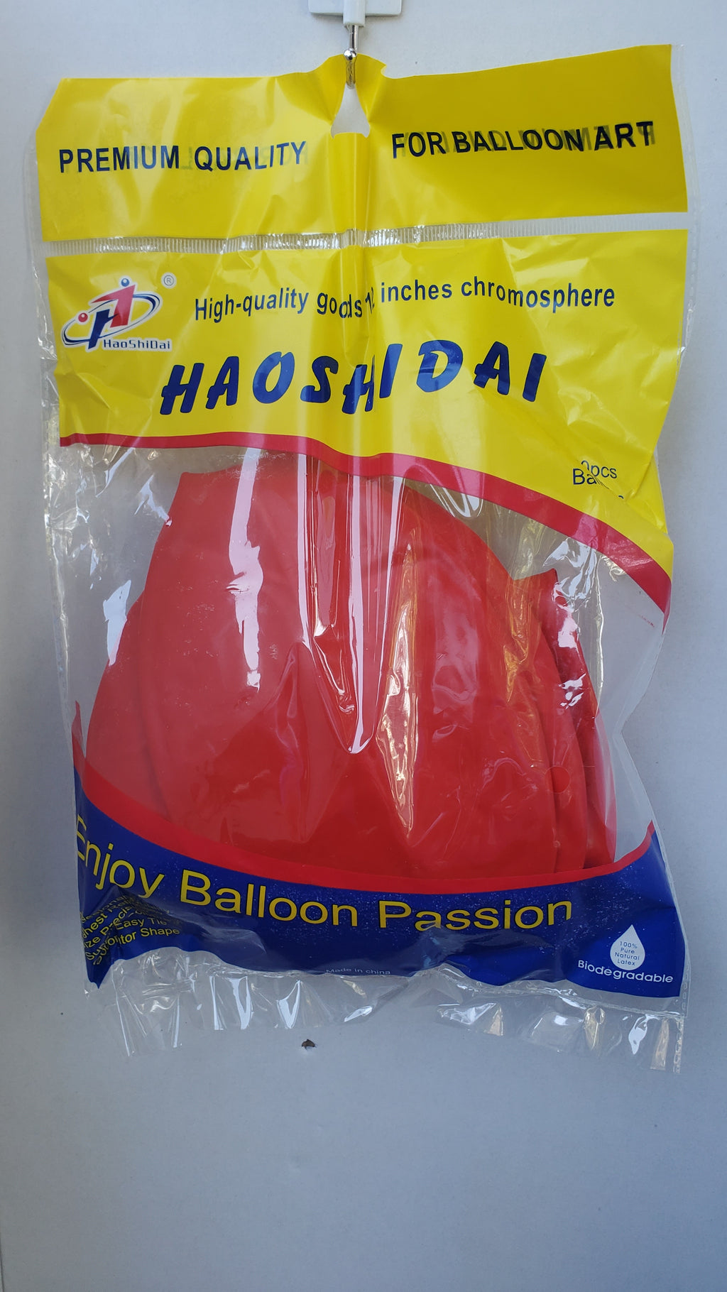 Red Balloon 36" 10ct party supplies bag