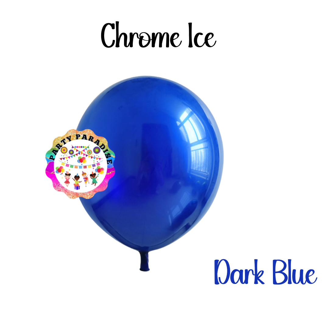 Chrome Ice Balloon 12 inches Dark Blue 50ct Main image