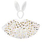 Girl Bunny Tutu Costume Birthday Cosplay Outfit 2 piece set with bunny ears and tutu, perfect for themed party decor and celebration decorations
