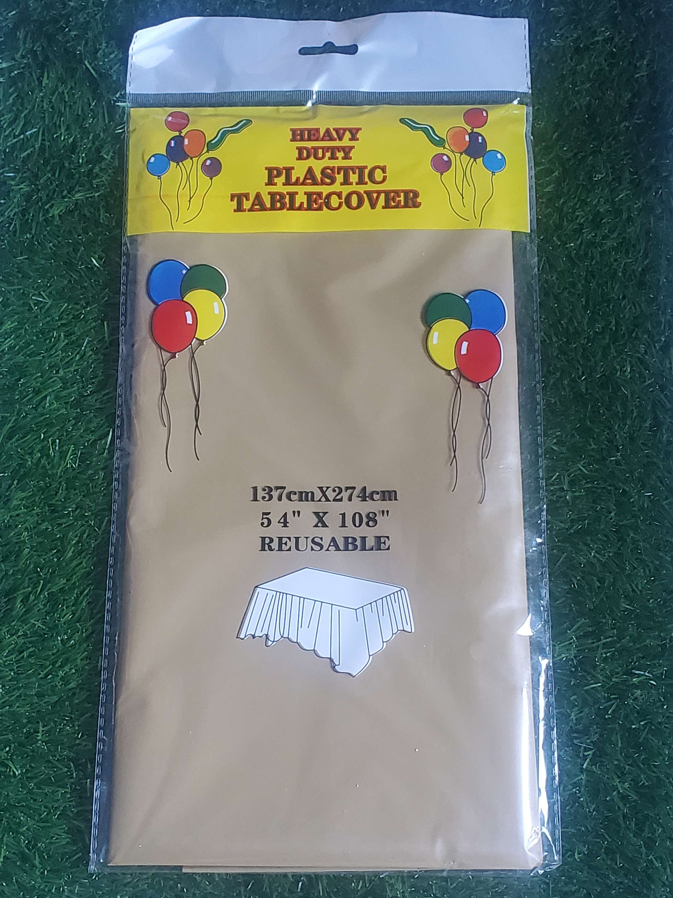 Plastic Table Covers Reusable in Gold-2pk for birthday party tableware