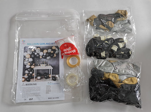 Chrome, Silver Grey Balloon Garland Arch Kit. Secondary image