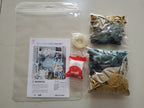 Retro aquamarine, ice mist blue, chrome gold 167 pcs balloon garland kit for themed party decor and party supplies