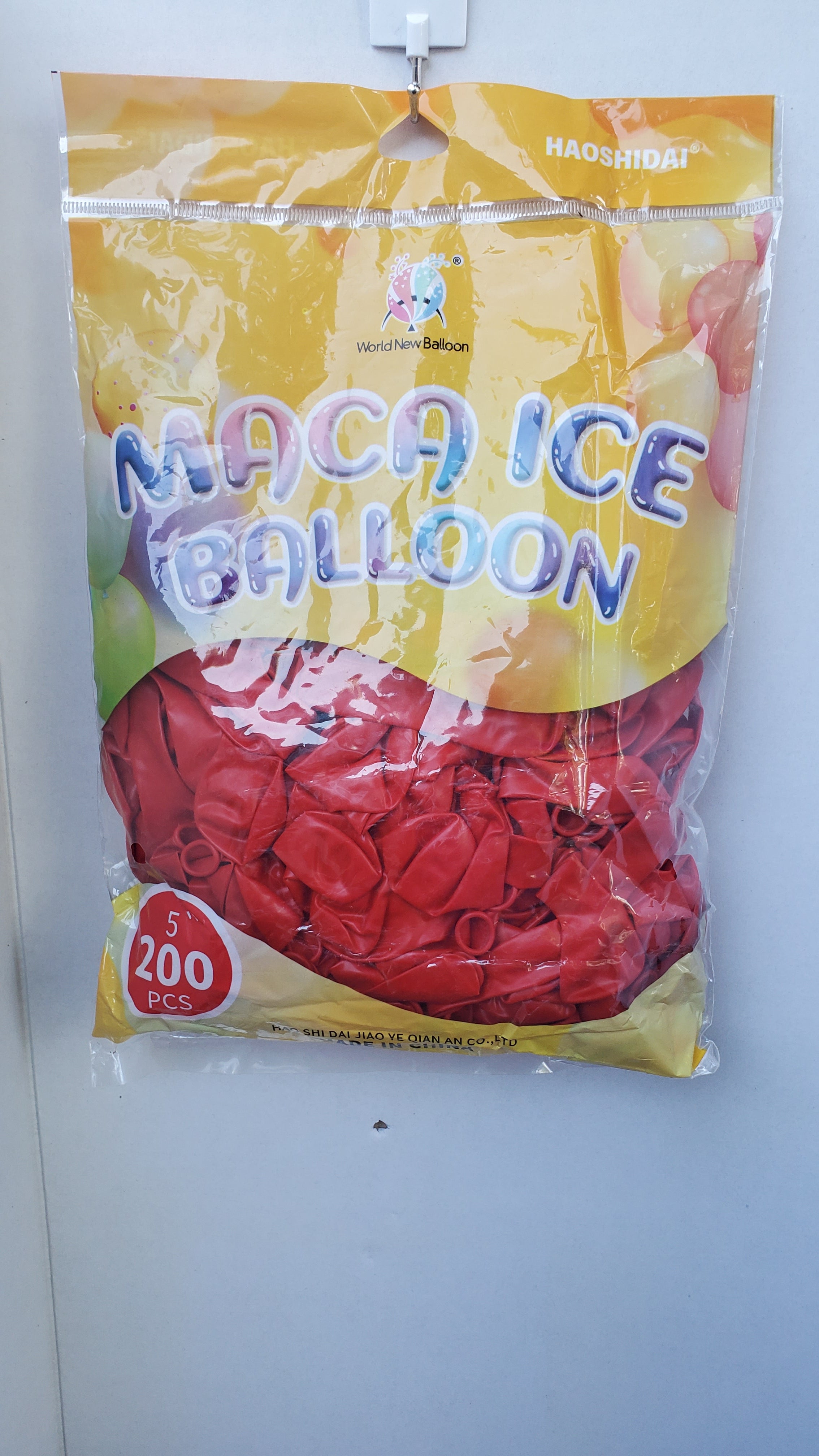 Red Balloon 5" inches 200ct, party supplies Main image