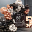 Metallic Rose Gold, Silver, Black 176 pcs balloon garland kit for 50th birthday celebration party decorations.