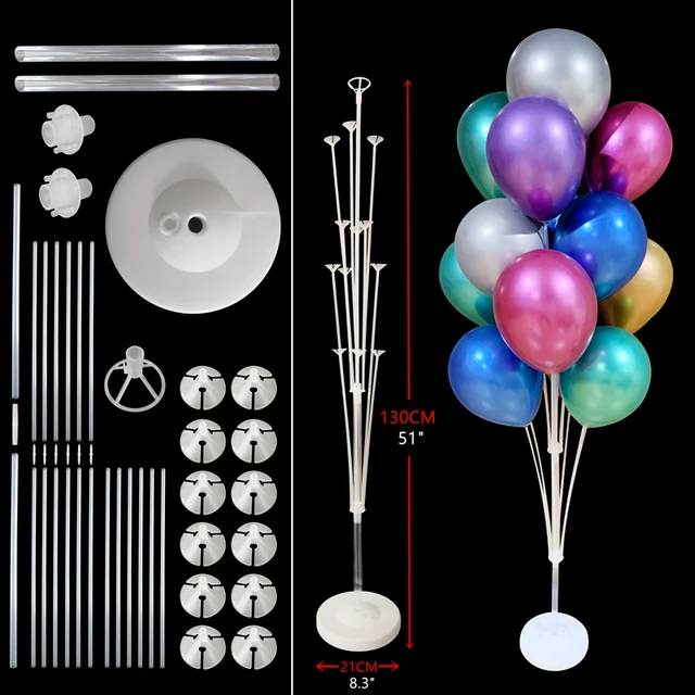 Balloon Table Centerpiece 13 balloons, 4 pcs party decorations kit
