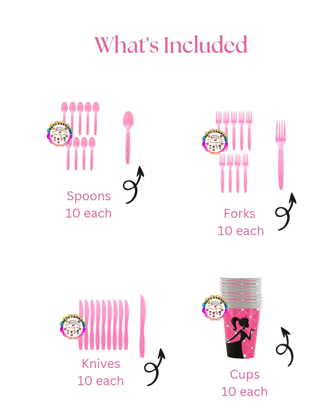 Barbie Tableware Set 126pcs party supplies