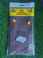 Plastic Table covers reusable in Dark Brown-2pk, perfect for party supplies, event party accessories, and tableware sets.