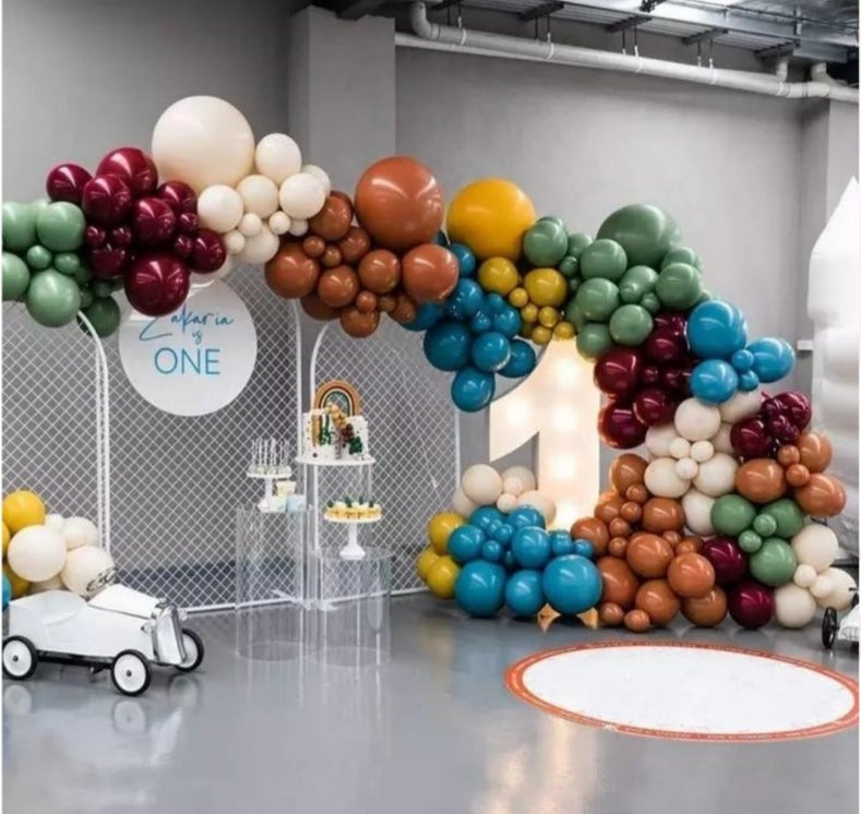 Classic Vintage Themed Multicolor Balloon Garland Arch Kit PCS for party decorations and event supplies Main image