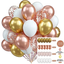 60pcs Rose Gold Balloon Bouquet for party supplies and wedding decorations.